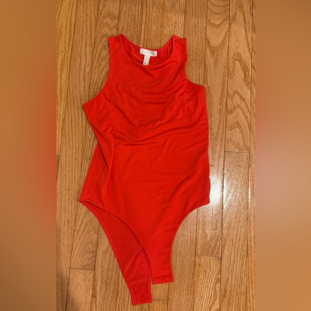 Leith red size small bodysuit
